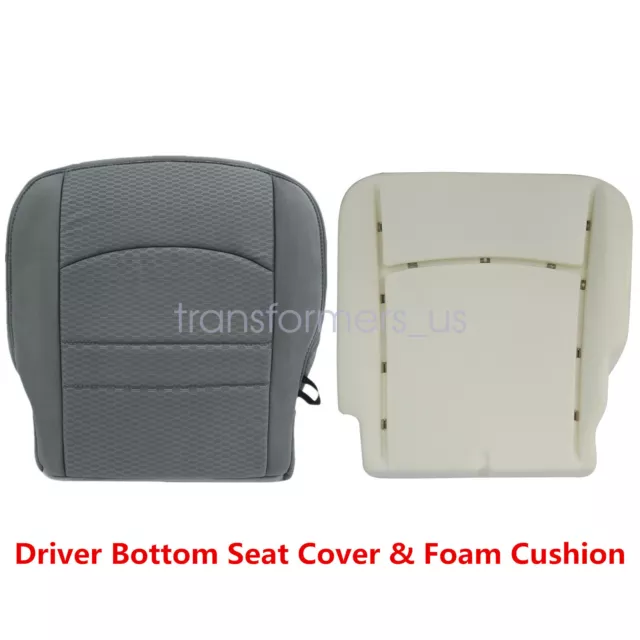 Driver Bottom Seat Cover & Foam Cushion For 2013-2018 Dodge Ram 1500 2500 3500