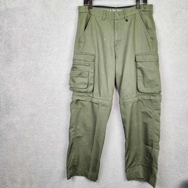 Boy Scouts of America Men Sz 34x30 Classic Cargo Convertible BSA Pants Green
