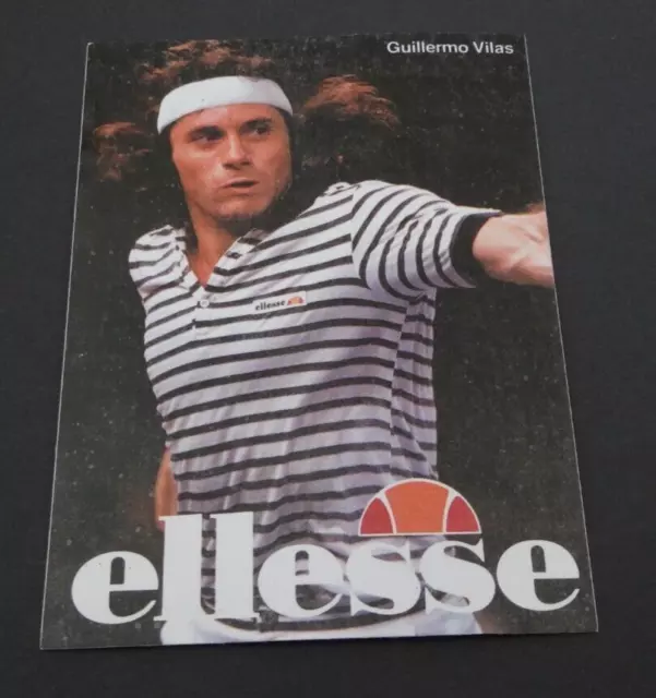 Werbe-Aufkleber Guillermo Vilas Tennis ellesse Sportswear Argentina 70er Jahre