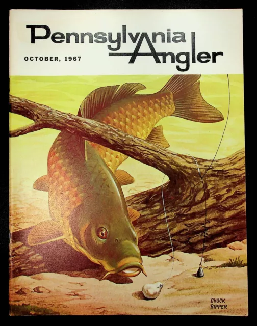 VINTAGE PENNSYLVANIA ANGLER Magazine October 1967 Illustrated Fishing Cover  Art £11.87 - PicClick UK