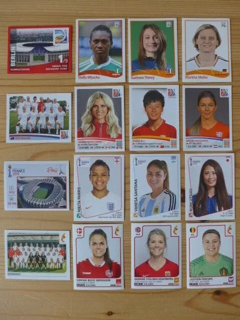 Panini -WM 2011 - WM 2015 - EM 2017 - WM 2019- 10 Bilder aussuchen