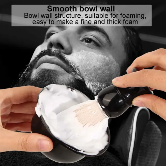 3 in 1 Badger Beard Hair Removal Brush With Stand Holder Bowl Set Shaving Kit