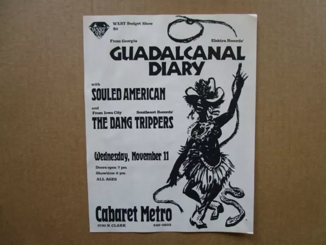 GUADALCANAL DIARY / SOULED AMERICAN at METRO 11/87 Chicago Flyers Handbills