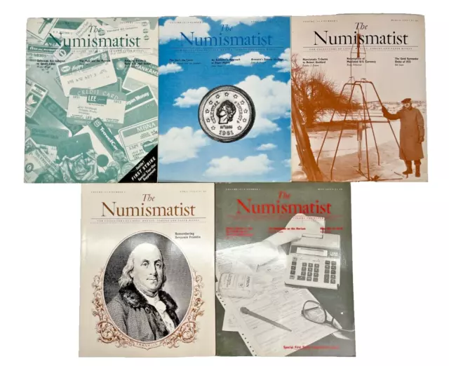 Book - The Numismatist Vol. 103 Nos. 1-5 (January 1990 - May 1990) - Lot of 5