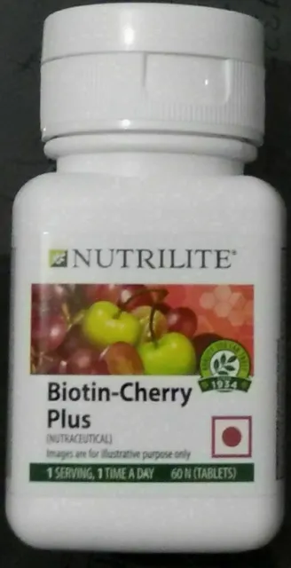 Amway Nutrilite Amway Biotin Cherry Plus- For Hair,Skin & Nails 60 Tabs - BP !!