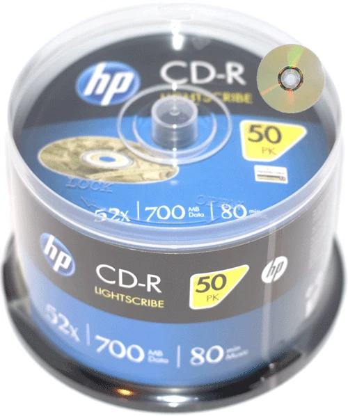 HP LIGHTSCRIBE PREMIUM CD-R Blank 52x 700MB 80 Mins NEW JOB LOT £24.94 ...