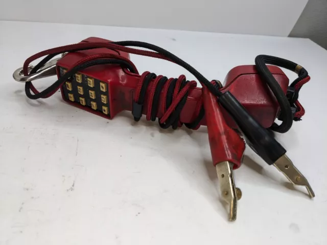 Vintage Walker WTS-201 Telephone LIneman's Test Handset Red Phone Butt