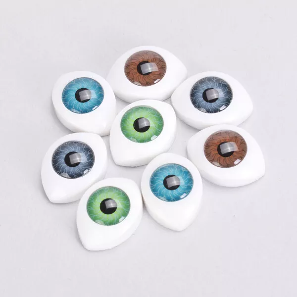 Four Color Lovely Flat Oval Plastic Eyes OOAK BABY Reborn Toy Doll DIY New 10mm