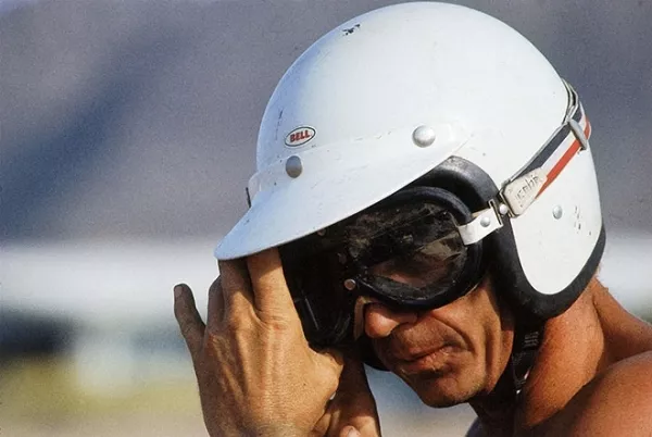 Steve Mcqueen #Husqvarna #Hammerhead #F1 Bell White #Motorcycle Rt Crash #Helmet