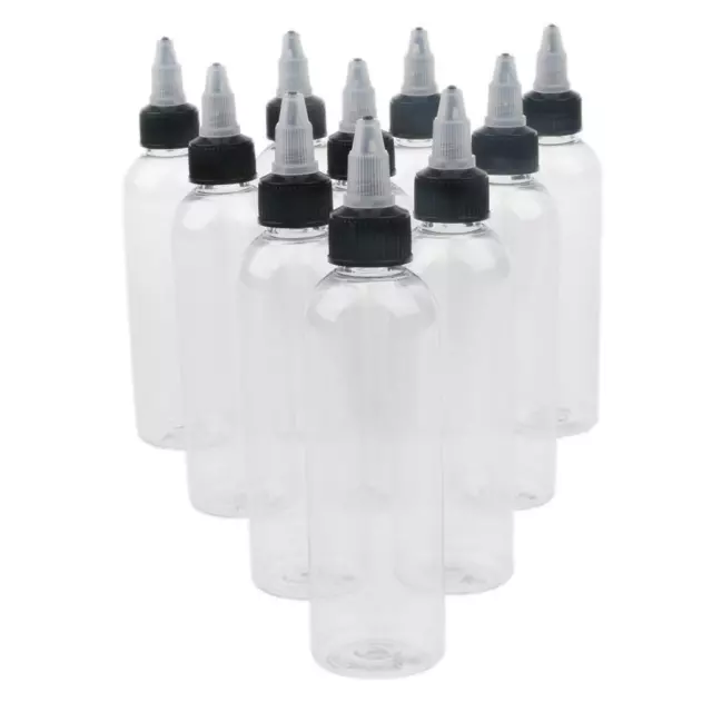 Lot de 10 bouteilles à presser avec bouchon torsadé Bouteille de colle liquide