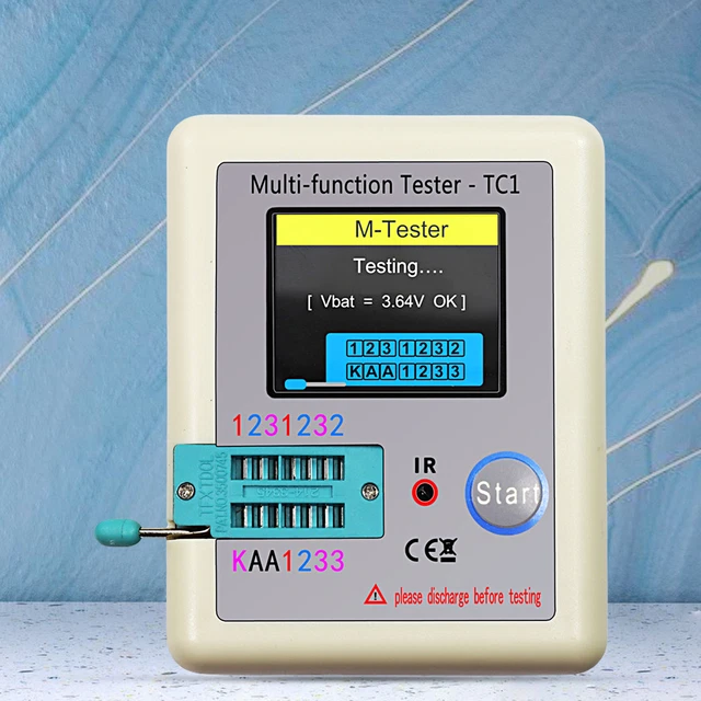 Tester transistor preciso facile da usare tester transistor display LCD leggero