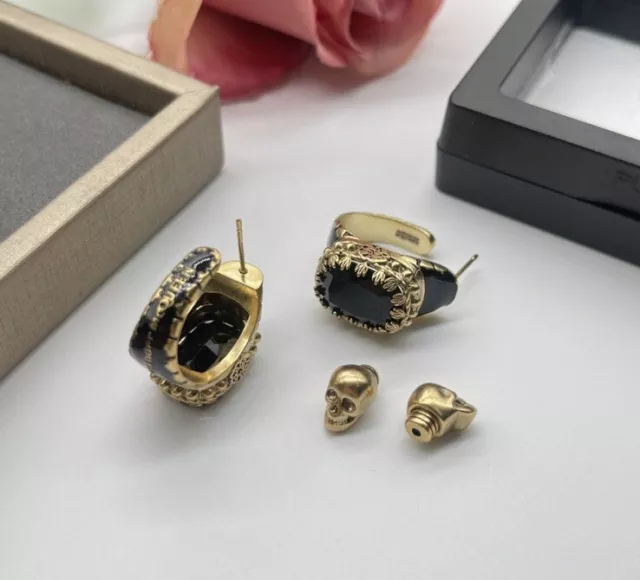 Black Stone And Gold Tone By Alexander McQueen