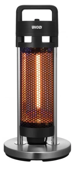 Unold Heizsäule Bistro 700W Alumin. Terrassenheizer klein 60cm Standheizstrahler