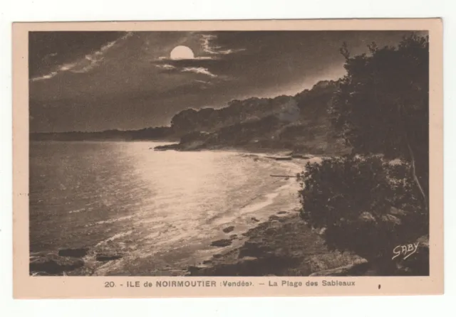 Cpa 85 - Ile De Noirmoutier : La Plage Des Sableaux (Vendée)