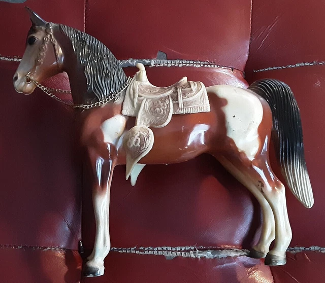 Vintage Breyer Western Horse  with Saddle! Pinto! 56?