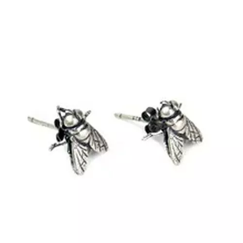 1Pair Fly Shape Stud Earrings Silver Color Earring Studs Women Men Jewelry Gifts