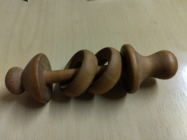 Antique wooden sales baby rattle