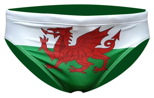 ACCLAIM Galles Welsh Dragon Sports Fit bandiera 7 cm costumi da nuoto da uomo NUOVI