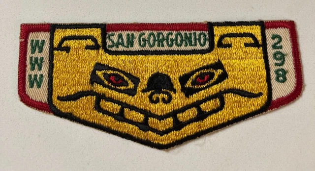 Boy Scout OA 298 San Gorgonio Lodge Flap F-1a FF First Flap