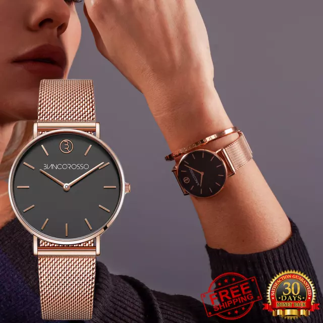 Ladies Wrist Watches Watch Quartz Analogue Women S Steel Leather Casual Gift Uk