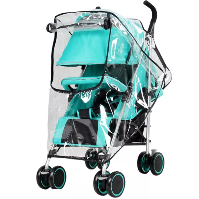Universal Pushchair Raincover Baby Pram Buggy Stroller Clear Rain Cover A