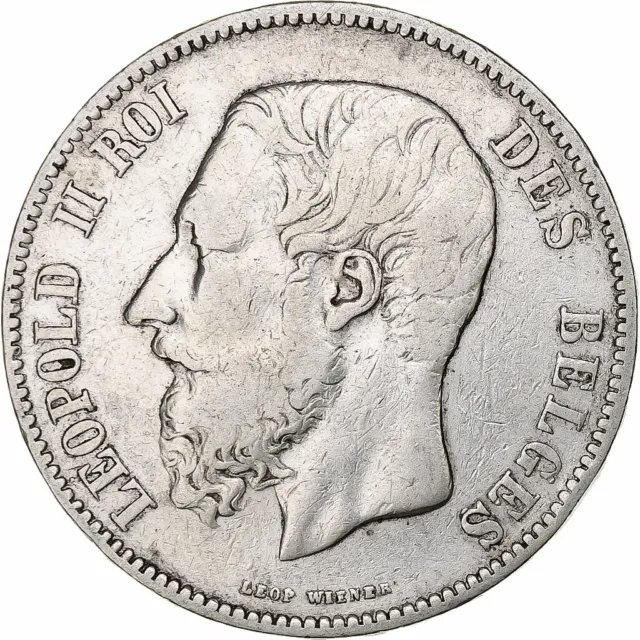 [#1163557] Münze, Belgien, Leopold II, 5 Francs, 5 Frank, 1868, Brussels, S+, Si