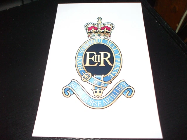 THE 1ST REGT Royal Horse Artillery Crest 7X5 Inch Approx Sticker. £2.50 ...
