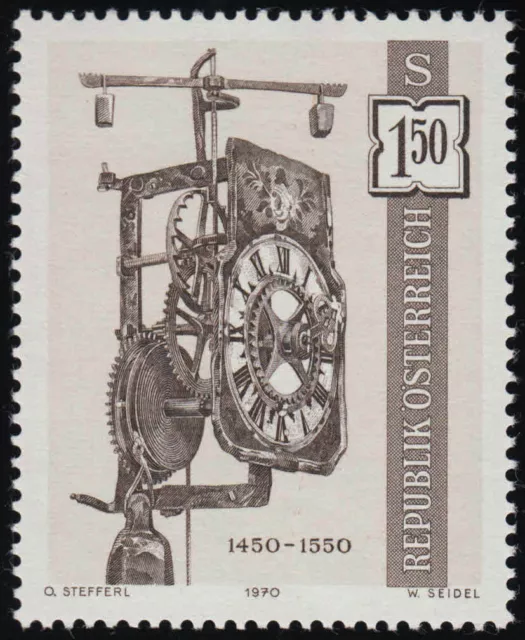 1328 Alte Uhren (I), Uhr (1450-1550) Uhrenmuseum Wien, 1.50 S, postfrisch **