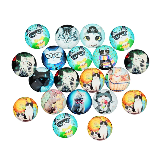 20 Stück Halbrund Glas Flatback Scrapbooking Dome Cabochons 12mm