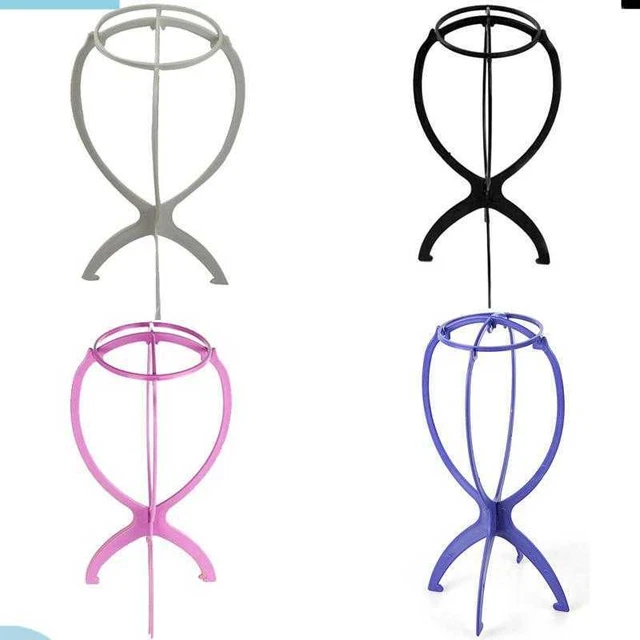 Peluca plegable de plástico estable duradera tapa para el cabello soporte herramienta