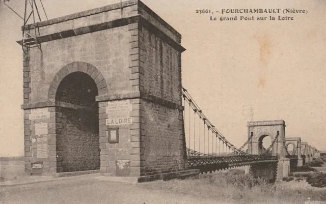 CPA Fourchambault (58) - Le grand pont sur la Loire