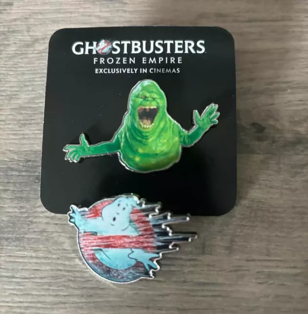 Ghostbusters Frozen Empire Slimer Marshmallow Pin Badges (Odeon Cinemas UK 2024)