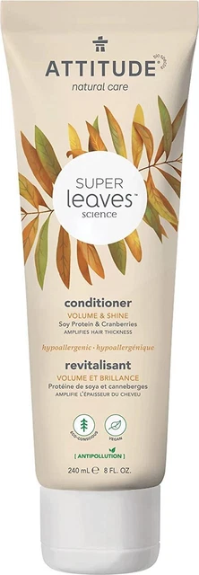 Acondicionador de volumen y brillo Super Leaves Science de Attitude, 8 oz