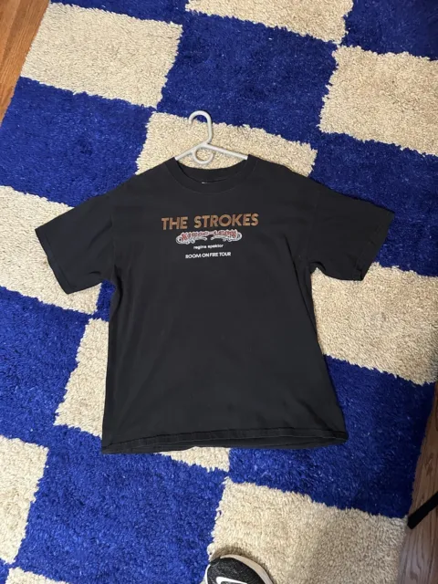 The Strokes Kings Of Leon Regina Spektor Vintage Shirt Room On Fire Tour Large