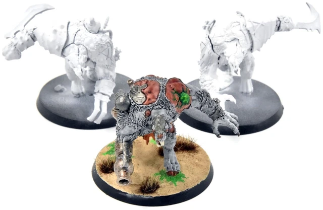 3 Rat Ogors Skaven – Skaventide – Age Of Sigmar – Figurines Démontées Non Peintes