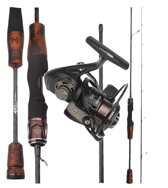 Kit Canna Da Pesca Trout Area Game 2.10m + Mulinello Spinning Per Trota Lago E Spoon - Okura