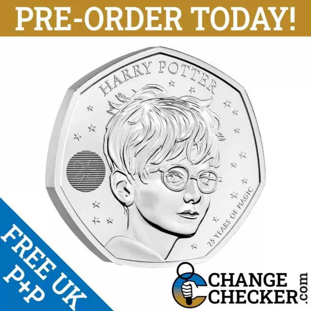 Official Harry Potter 2022 50p Fifty Pence BUNC Coin Brilliant Royal Mint InHand