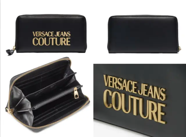 VERSACE Jeans Couture Wallet Geldbörse Portemonnaie Tasche Bag Vegan Geldbeutel