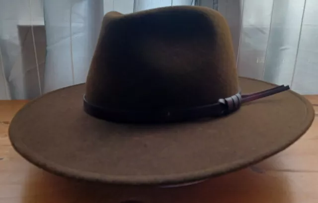 Chapeau Traveller Feutre Laine Marron