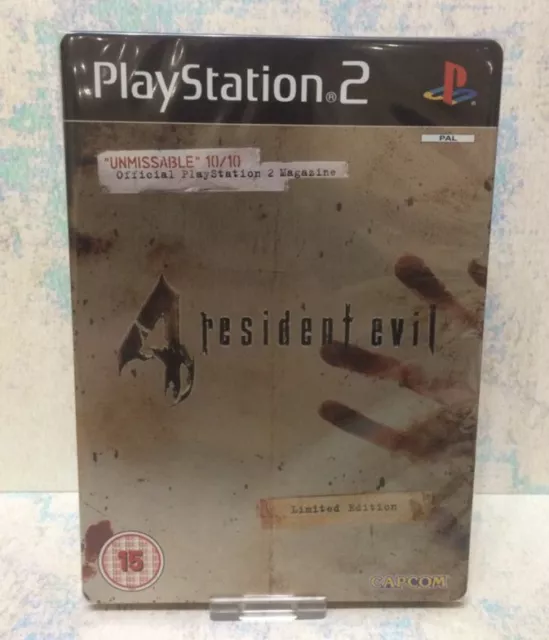 RESIDENT EVIL 4 LIMITED EDITION STEELBOOK TIN PS2 - Refurbished - Sealed