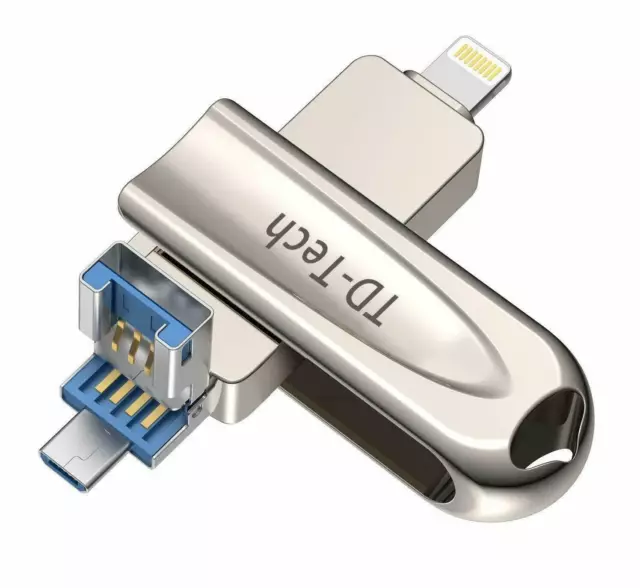 All in 1 USB3.0 Flash Drive OTG Photo Stick For iPhone iPad Macbook Pro Air @US