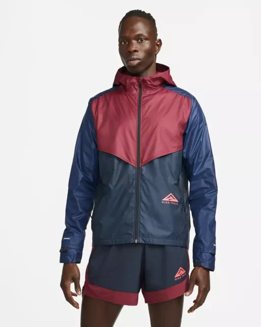 Nike men's windrunner blue jacket discount