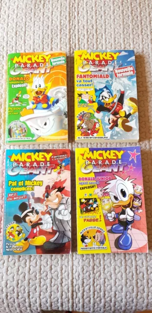 Lot de 4 Mickey Parade Géant, N° 320, 321, 324, 328. Bon état