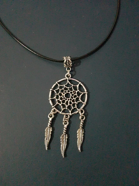Collier Choker Dreamcatcher Acchiappasogni Avec Plumes - Porte-Bonheur Cadeau