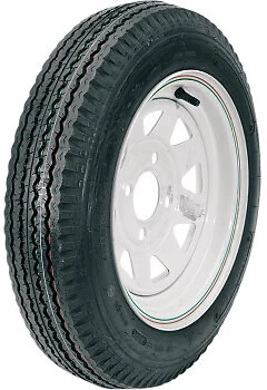 Trailer Tire/Wheel Assembly - 4-Ply Rated/Load Range B - 4.80-12 - 4 Hole 30540