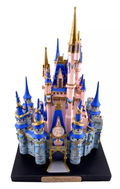 WALT DISNEY WORLD 50th Anniversary 3D Castle Cinderella Figurine Med ...