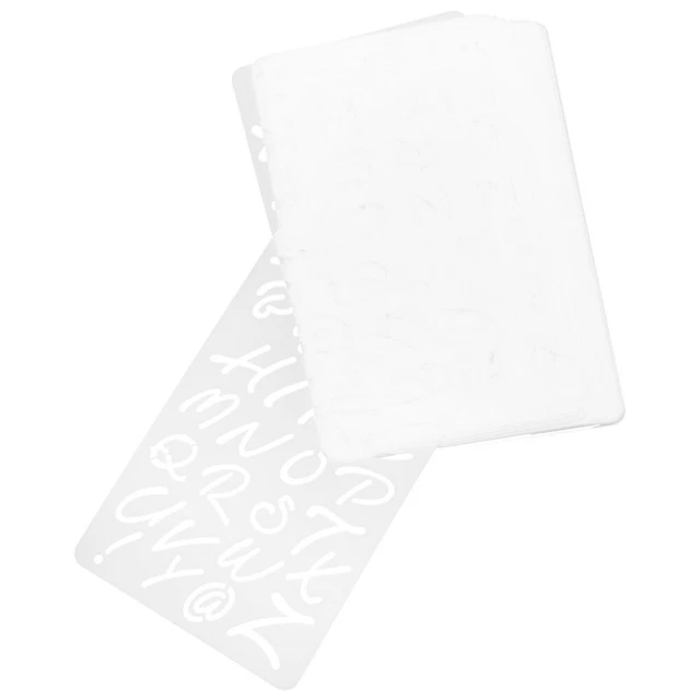 Set 4 Stencil Lettere 50mm - Verde Trasparente, Con Numeri E Caratteri Speciali