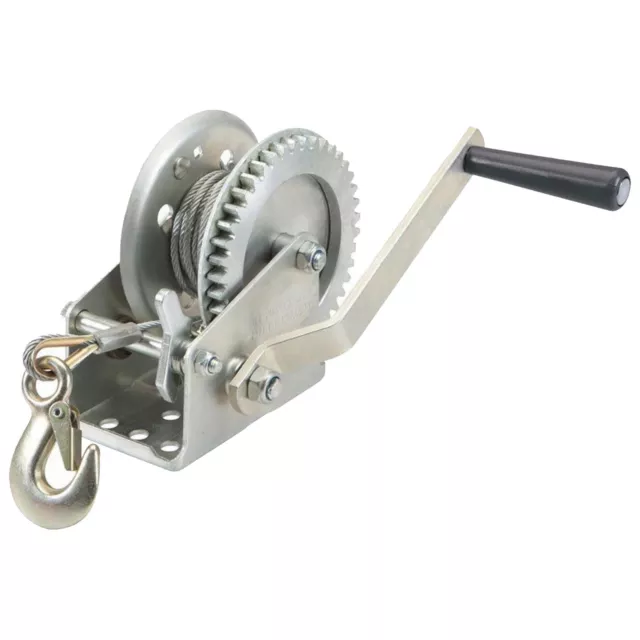 1200lb Manual Boat Marine Trailer Hand Powered Winch 20m Wire Strap