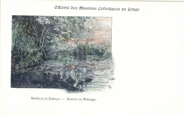 Congo Free State, Kwango, Borders of the Lukaya River (1899) Mission Postcard