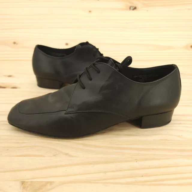 Capezio Mens Ballroom Dance Shoes Sz 12.5 Black Leather Lace Up Oxfords